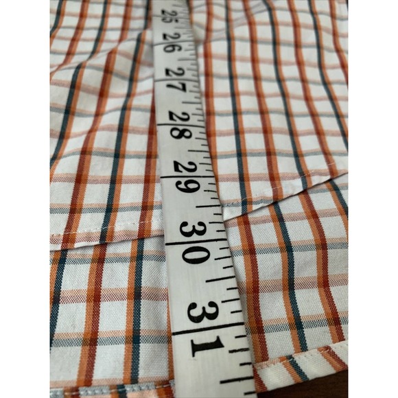 Vineyard Vines Whale‎ Shirt Orange Blue Plaid Sz XL Long Sleeve Shep & Ian - Picture 8 of 8